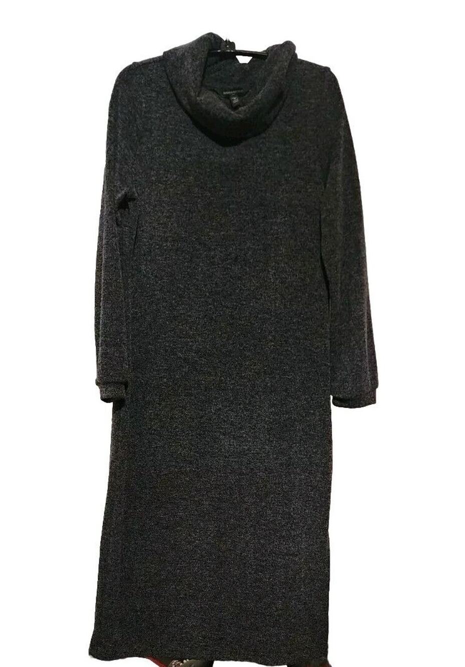Banana Republic Women Black Frost Turtleneck Sweater Dress Casual Small Petite